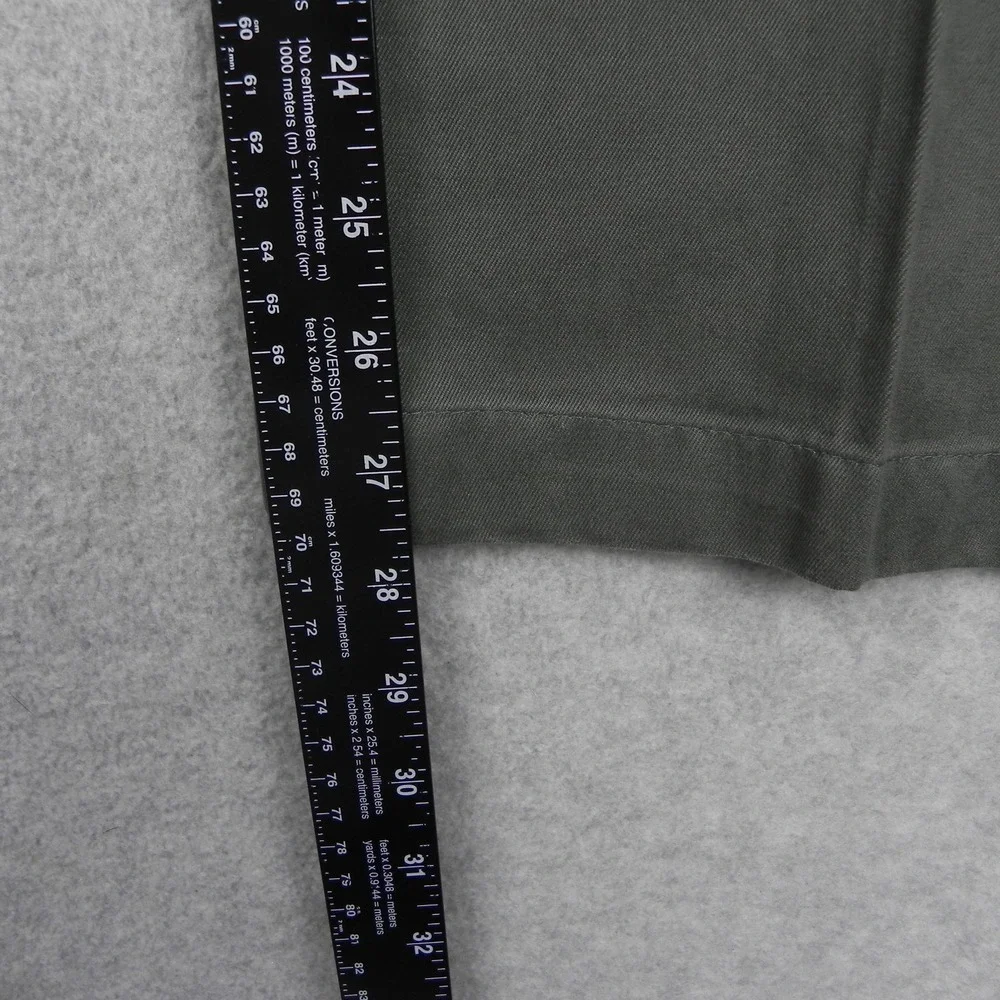 J Crew Pants Mens 36x28 Classic Fit Essential Khaki Straight Flat Front Green